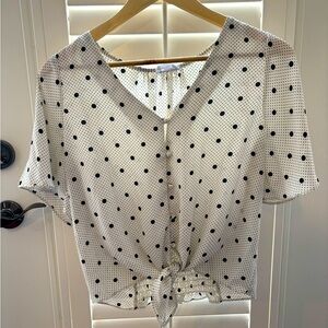 SIENNA SKY polka dot blouse, medium